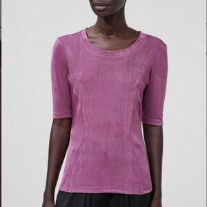 Rachel Comey NWT Apuesto Purple Half Sleeve Top Tee Blouse Size 4 NEW WITH TAGS